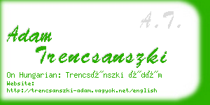 adam trencsanszki business card